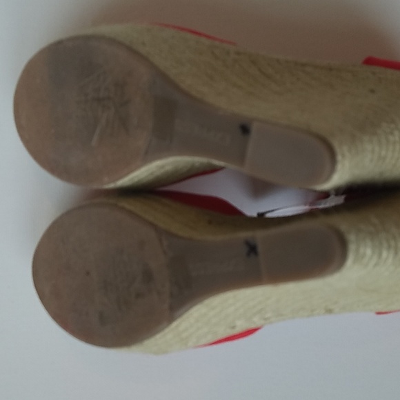 Express Red Platform Espadrilles Woven 3" Wedge 6 NWT - Picture 8 of 8